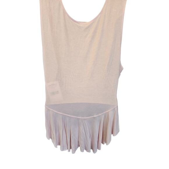 NWT We the free people light pink ballet top tank asymmetrical hem sz M classy - Picture 5 of 10